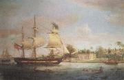 Thomas Whitcombe Approaching Calcutta oil painting picture wholesale
